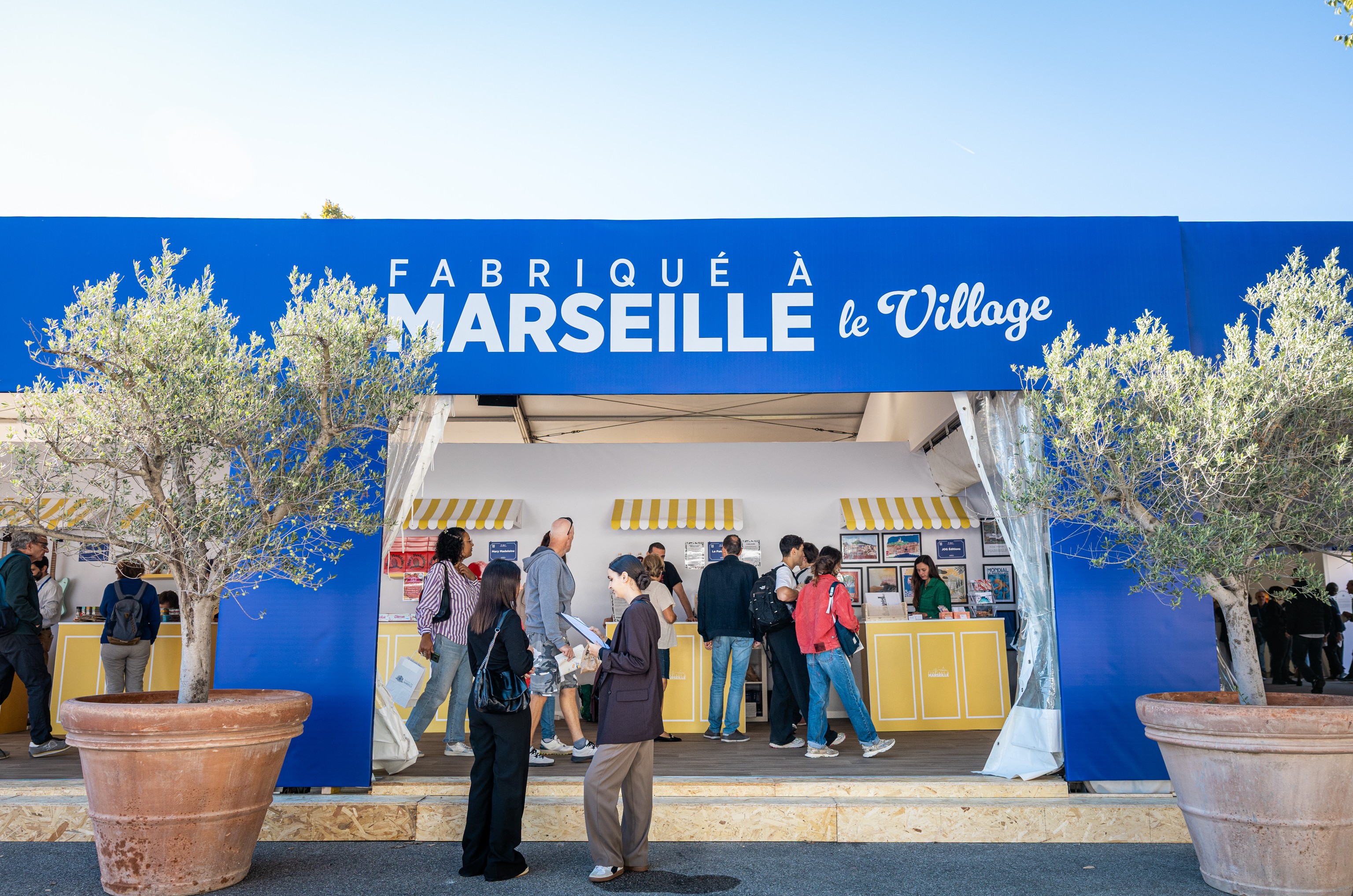 stand label "fabriqué à Marseille