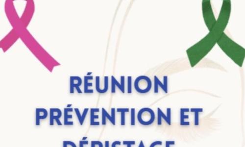 Réunion de dépistage cancaer du sein et de l'uterus